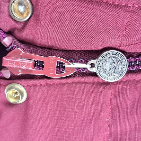 Vintage William Berry Struggle Gear full zip down lined burgundy LG coat jacket - Picture 5 of 7